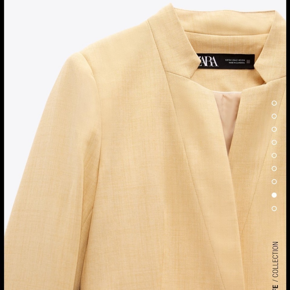 Zara Basic Inverted Lapel Blazer - Picture 6 of 14
